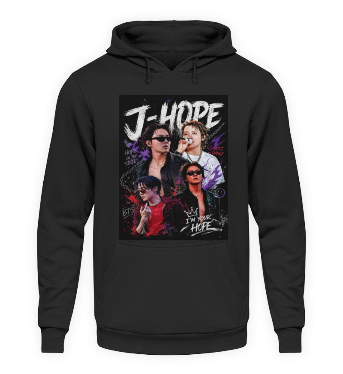 J-Hope BTS Hoseok Unisex Hoodie – Fanmade Army Fanartikel - Deep Black