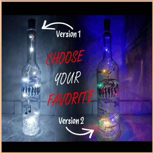 K-Pop LED DEKO Flasche, für viele Gruppen, Straykids, SKZ Fanmade