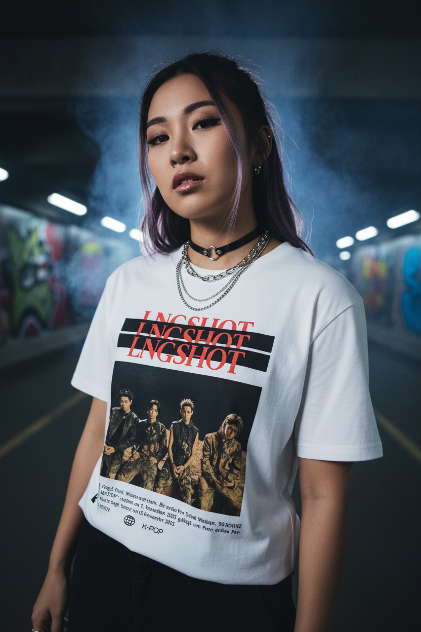 LNGSHOT K-Pop Band Unisex T-Shirt – Fanmade Geschenkidee (S–5XL)