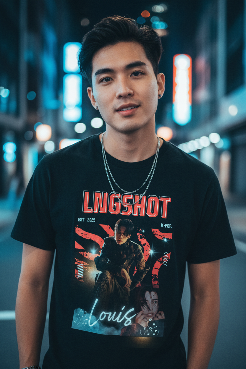LNGSHOT Louis Unisex T-Shirt – K-Pop Fanmade Geschenkidee (S–5XL)