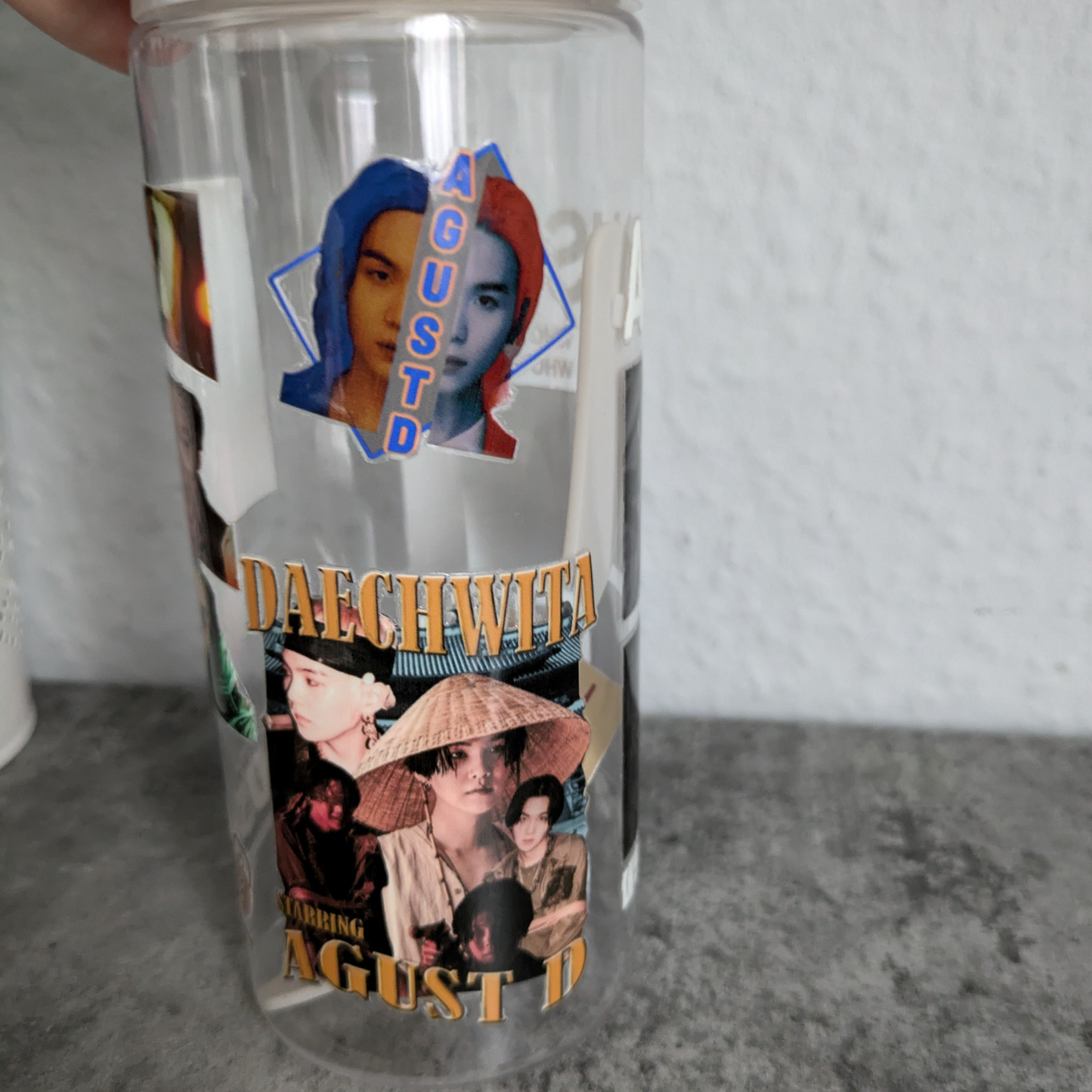 K-Pop Trinkflasche Agust D – Perfekt für den Sommer! BTS Army Fanmade