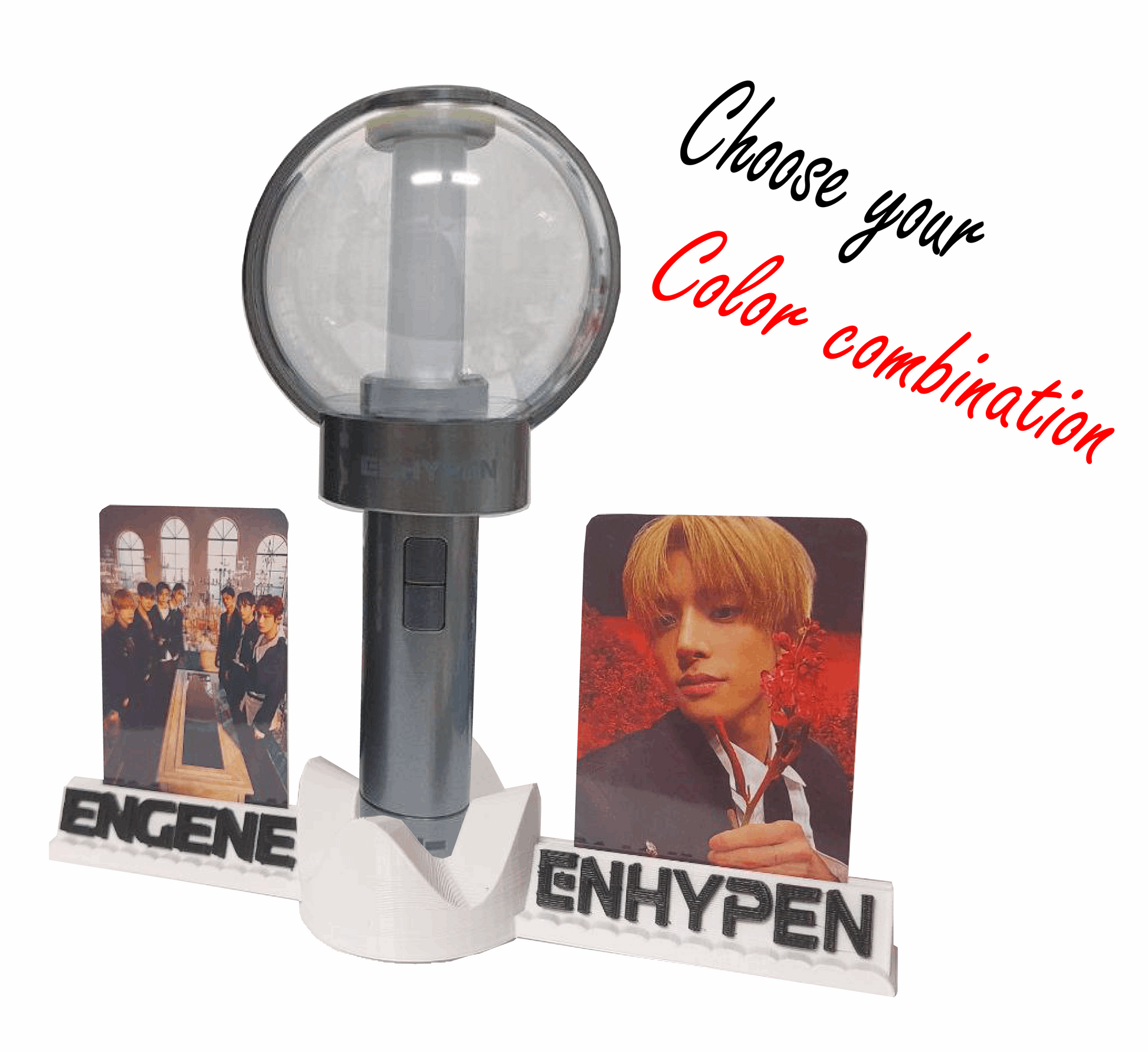 Enhypen Lightstick holder für Lightstick + integrierten PC holder Fotokartenhalter, Kpop Fanmade Geschenkidee