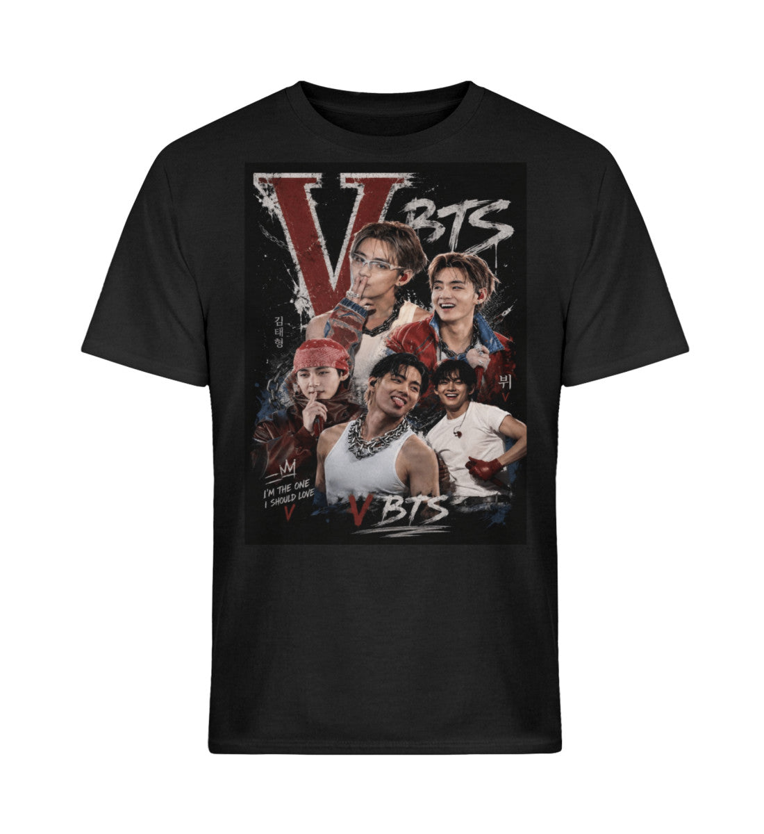 V BTS Unisex T-Shirt V2 – K-Pop ARMY Fanmad LBlack-16