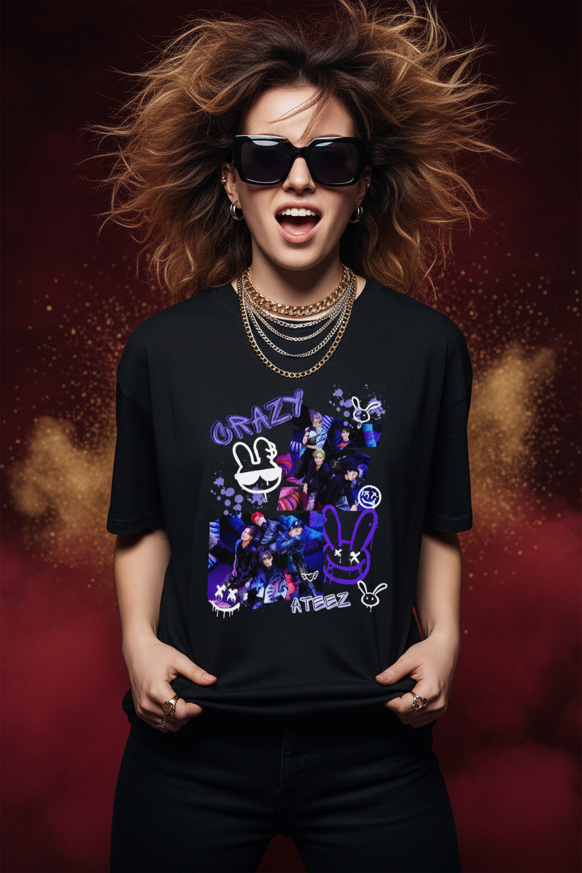 Ateez Crazy Unisex T-Shirt – K-Pop Atiny Fanmade | S–5XL