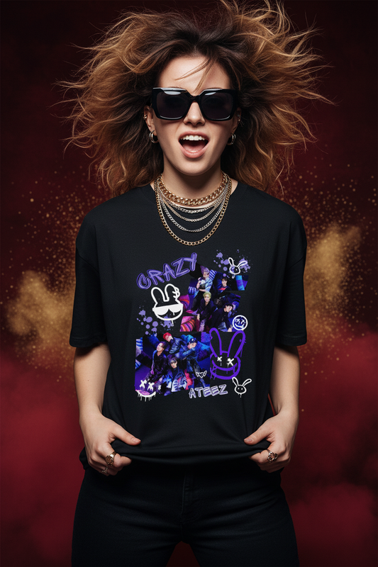 Ateez Crazy Unisex T-Shirt – K-Pop Atiny Fanmade | S–5XL