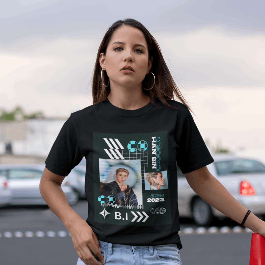BI Kim Hanbin T-Shirt, Fanmade ,Grafik, Selfmade Geschenkidee