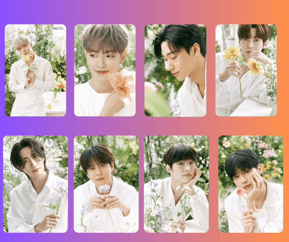 Ateez Photocard Flowering Day, Fotokarten, Handmade PCs Sammelkarten Ateez