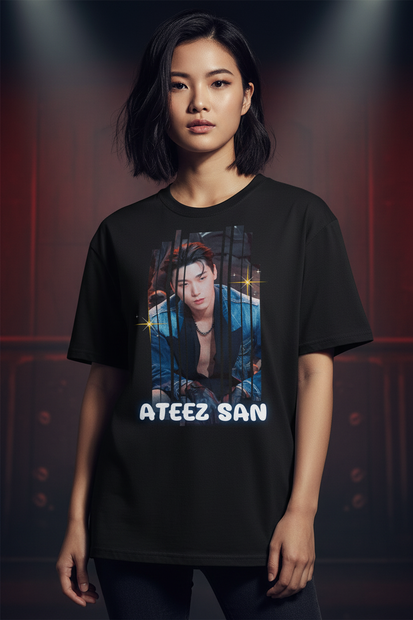 Choi San Ateez Unisex T-Shirt – K-Pop Atiny Fanmade | S–5XL