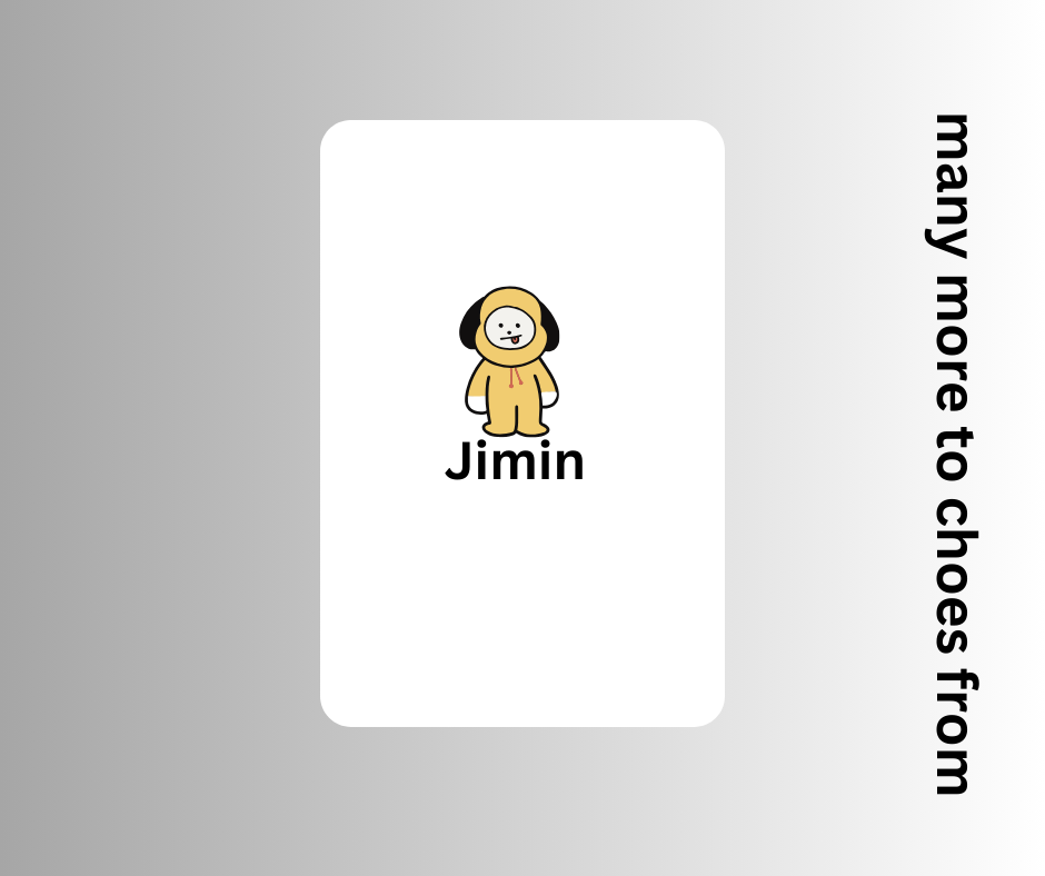 Jimin Photocard, Handmade K-Pop Fotokarten BTS