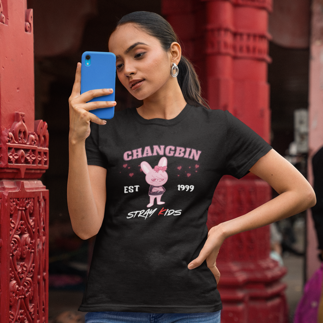 Changbin Shirt Kawaii, Skzoo Fanmade K-Pop Stray Kids T-Shirt -Unisex