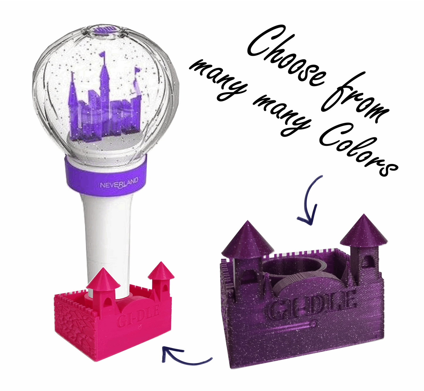 GI-dle Lightstick holder für alle Bts Versionen, Kpop Fanmade stand