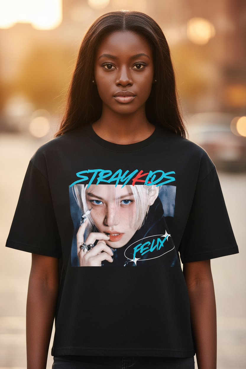 Felix Unisex T-Shirt – K-Pop Stray Kids Stay Fanmade Geschenkidee (S–5XL)