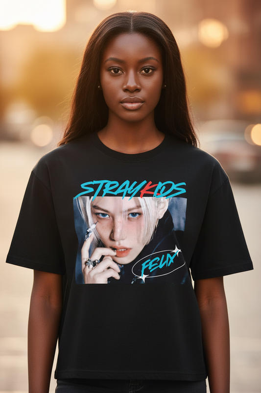 Felix Unisex T-Shirt – K-Pop Stray Kids Stay Fanmade Geschenkidee (S–5XL)