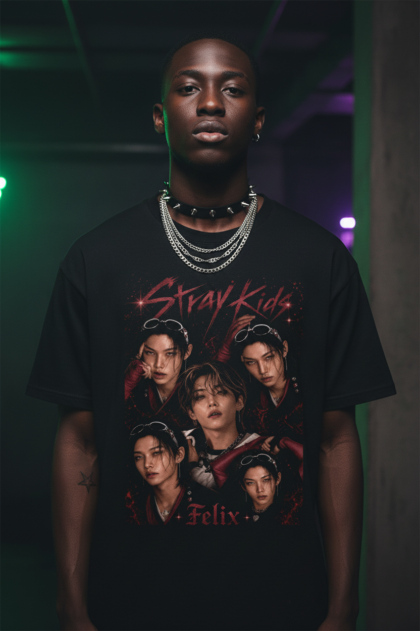 Felix Stray Kids Unisex T-Shirt – K-Pop Fanmade Merch | S–5XL