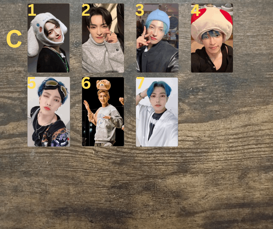 Ateez Hongjoong Photocard, Fotokarten, Handmade PCs Sammelkarten Ateez