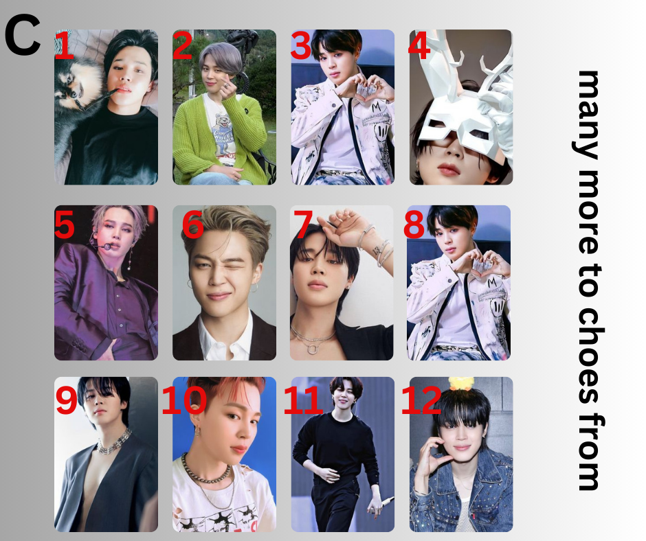 Jimin Photocard, Handmade K-Pop Fotokarten BTS