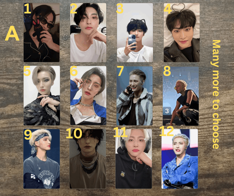 Ateez Seonghwa PC, Fanmade Fotokarten, Kpop Sammelkarten Geschenkidee