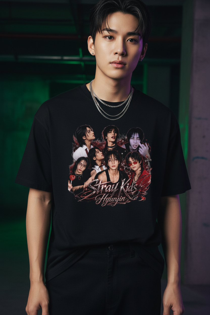 Hyunjin Stray Kids Unisex T-Shirt – K-Pop STAY Fanmade | S–5XL