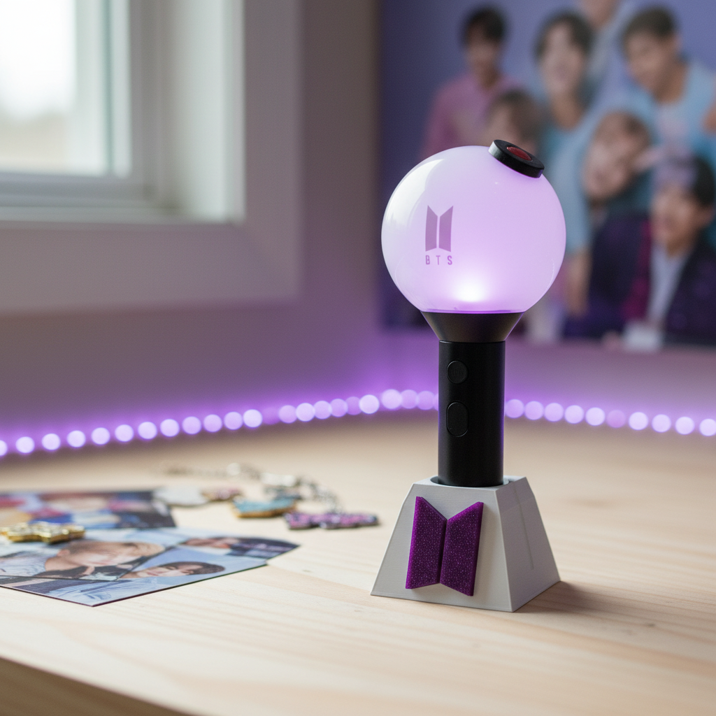 BTS Lightstick Holder Pyramid – Fanmade K-Pop Army Geschenkidee