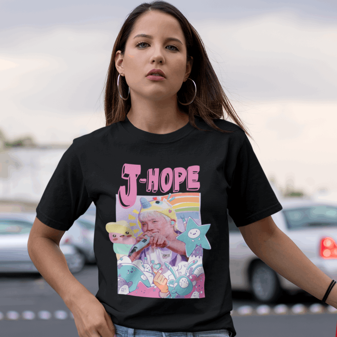J-Hope K-Pop T-Shirt, Fanmade Bts Grafik, Selfmade Geschenkidee