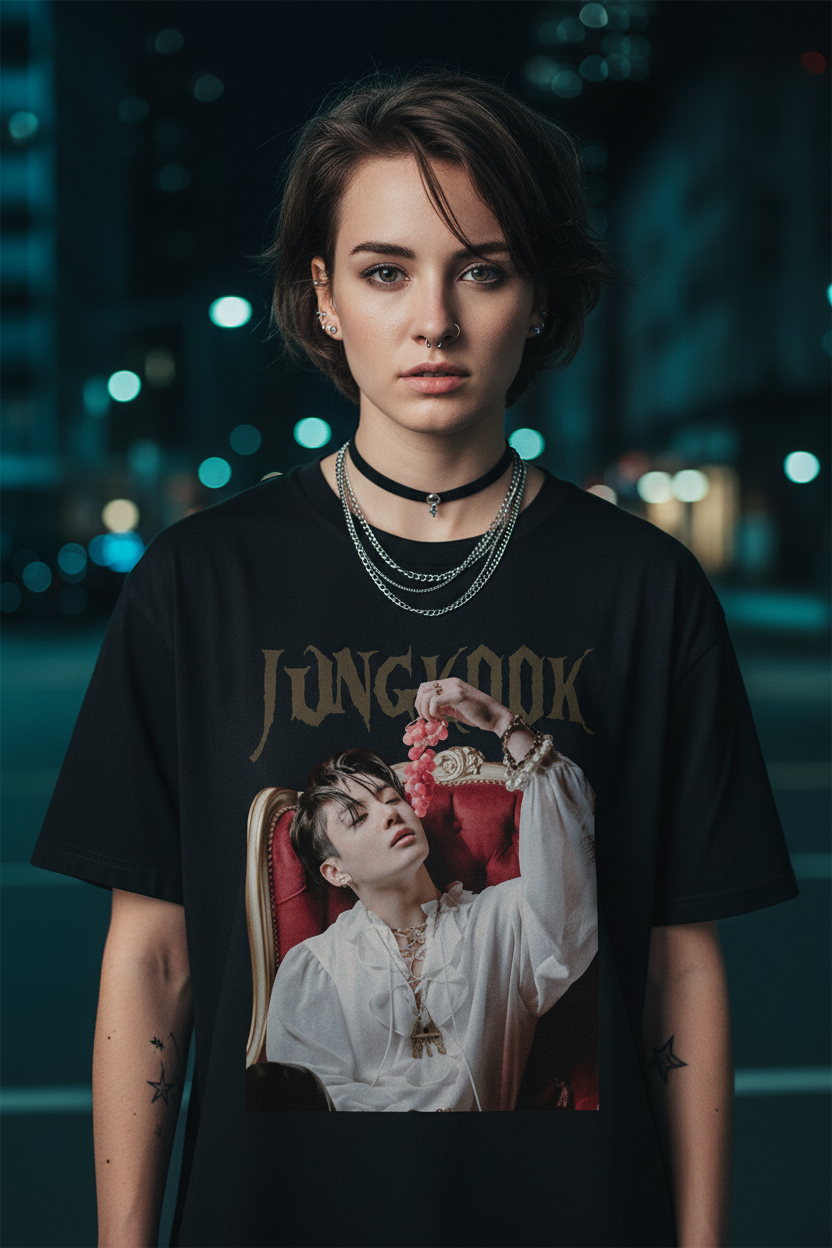 Jungkook BTS Grafik Unisex T-Shirt – K-Pop Army Fanmade | S–5XL