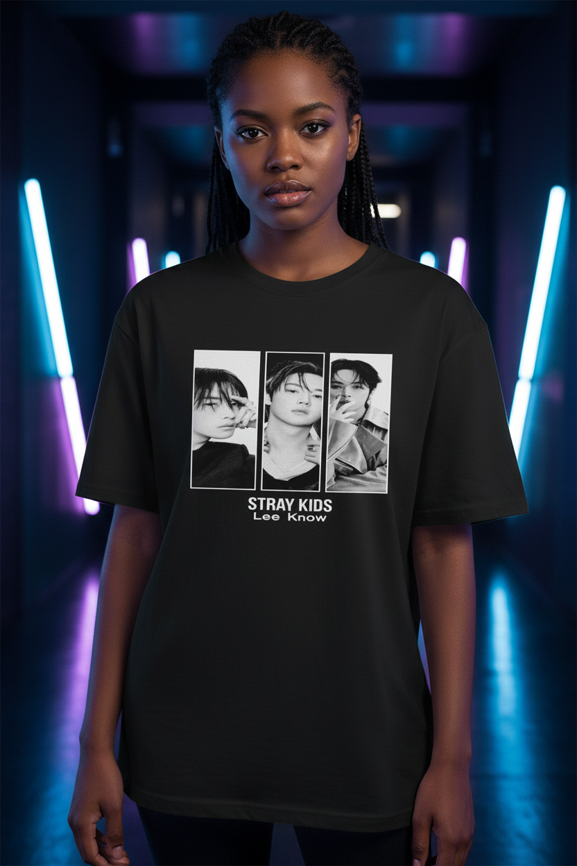 Lee Know Unisex T-Shirt – K-Pop Stray Kids Stay Fanmade Geschenkidee (S–5XL)