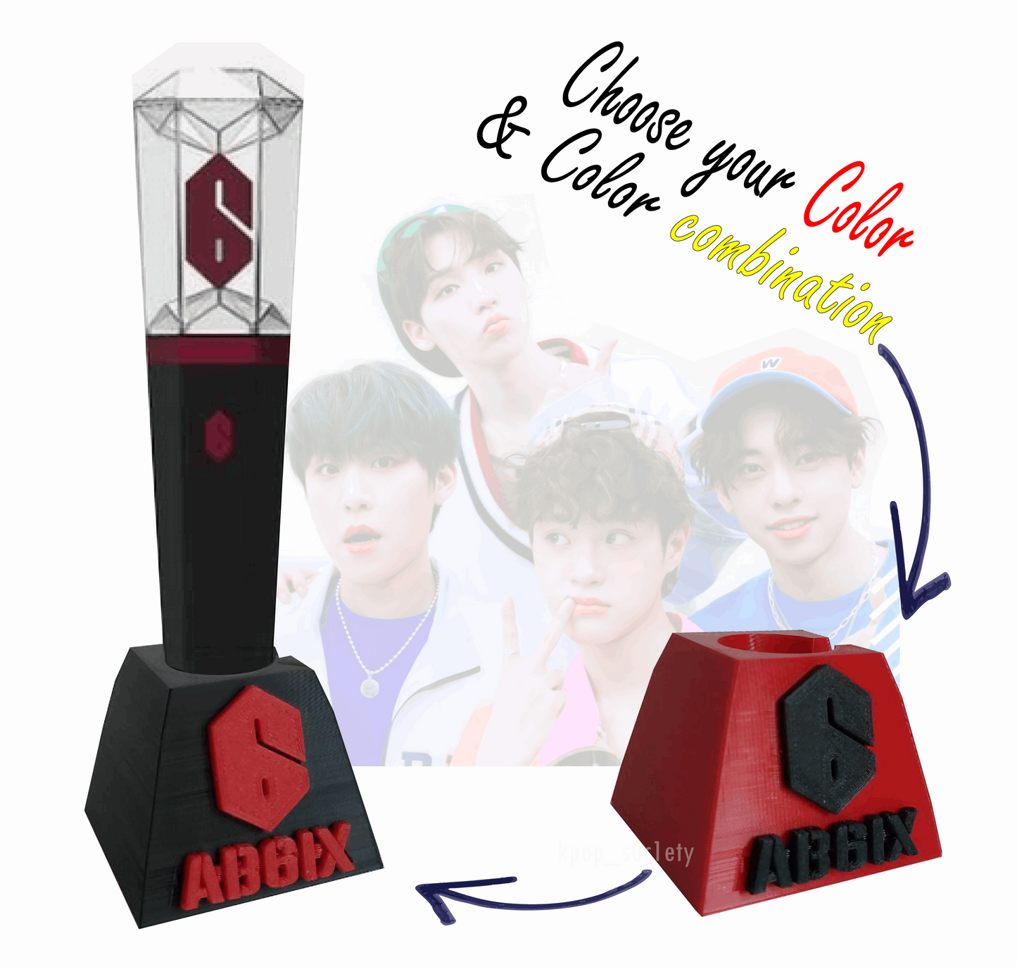 K-Pop AB6ix Lightstick Holder – Fanmade für Abnew