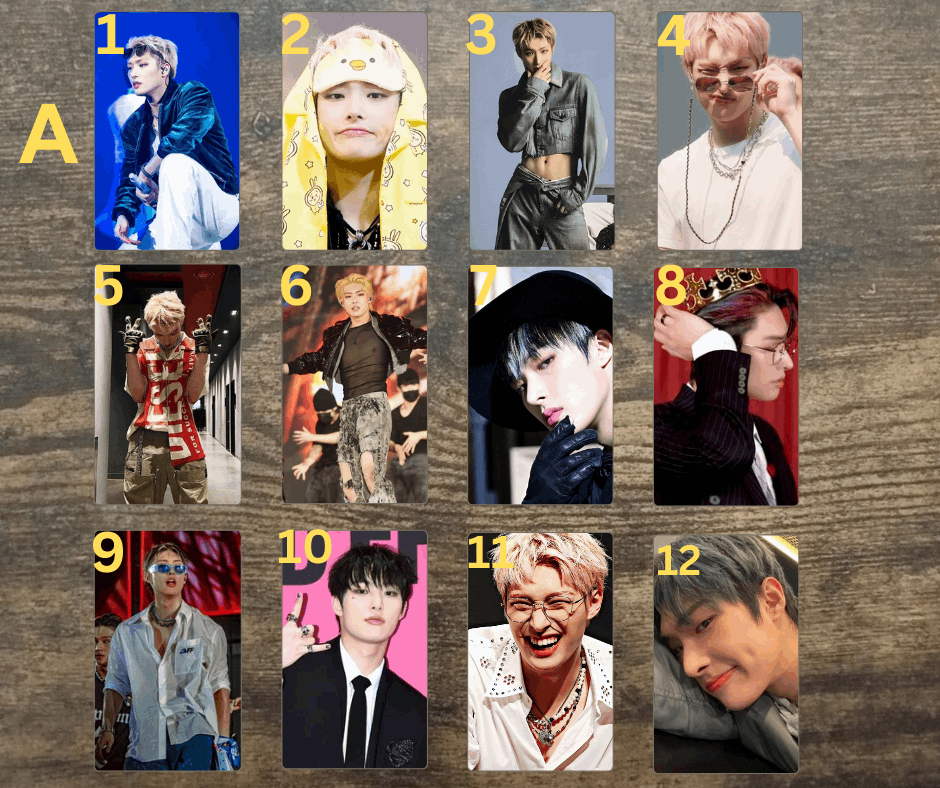 Ateez Mingi Photocard, Handmade, Kpop Sammelkarten, PCs Ateez
