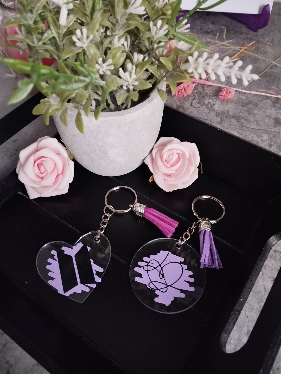 K-Pop Schlüsselanhänger, Straykids,Seventeen, Bts, Twice, The Rose usw. Selfmade Geschenkidee