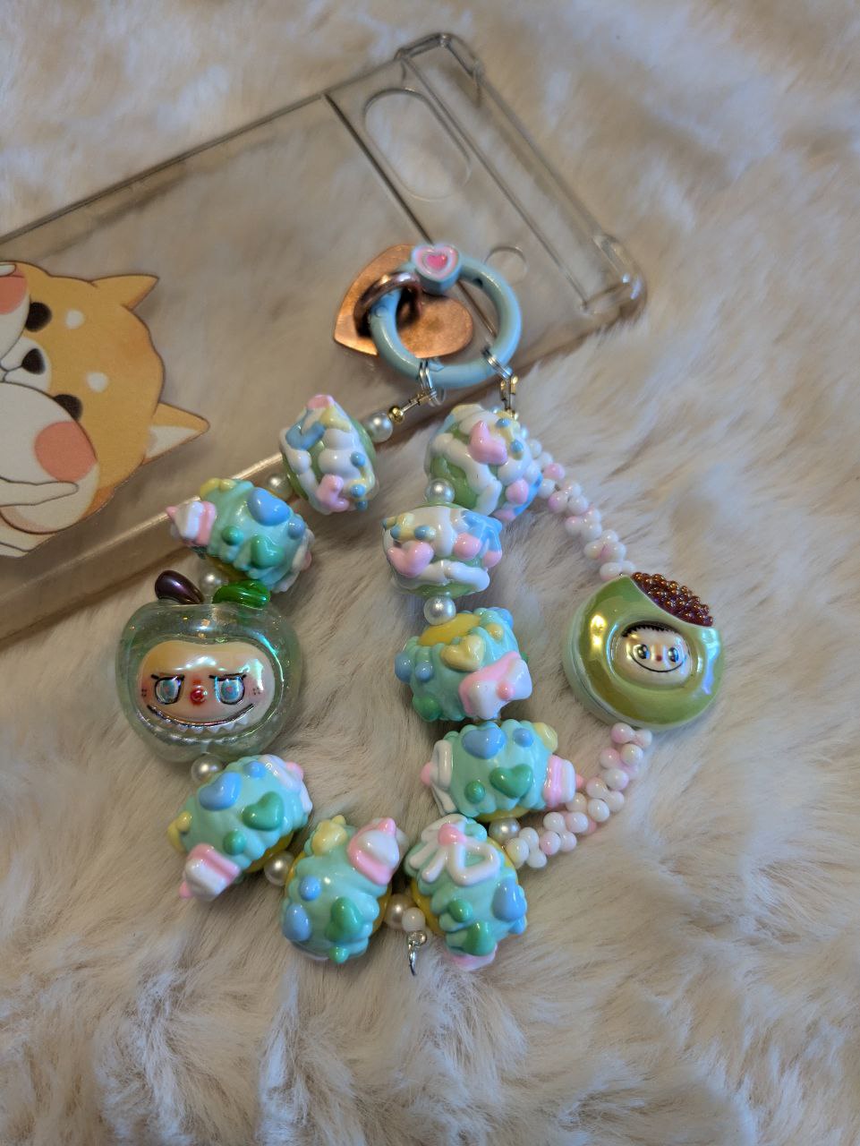 Labubu Cute mint  Phonechain, Taschen und Keychain