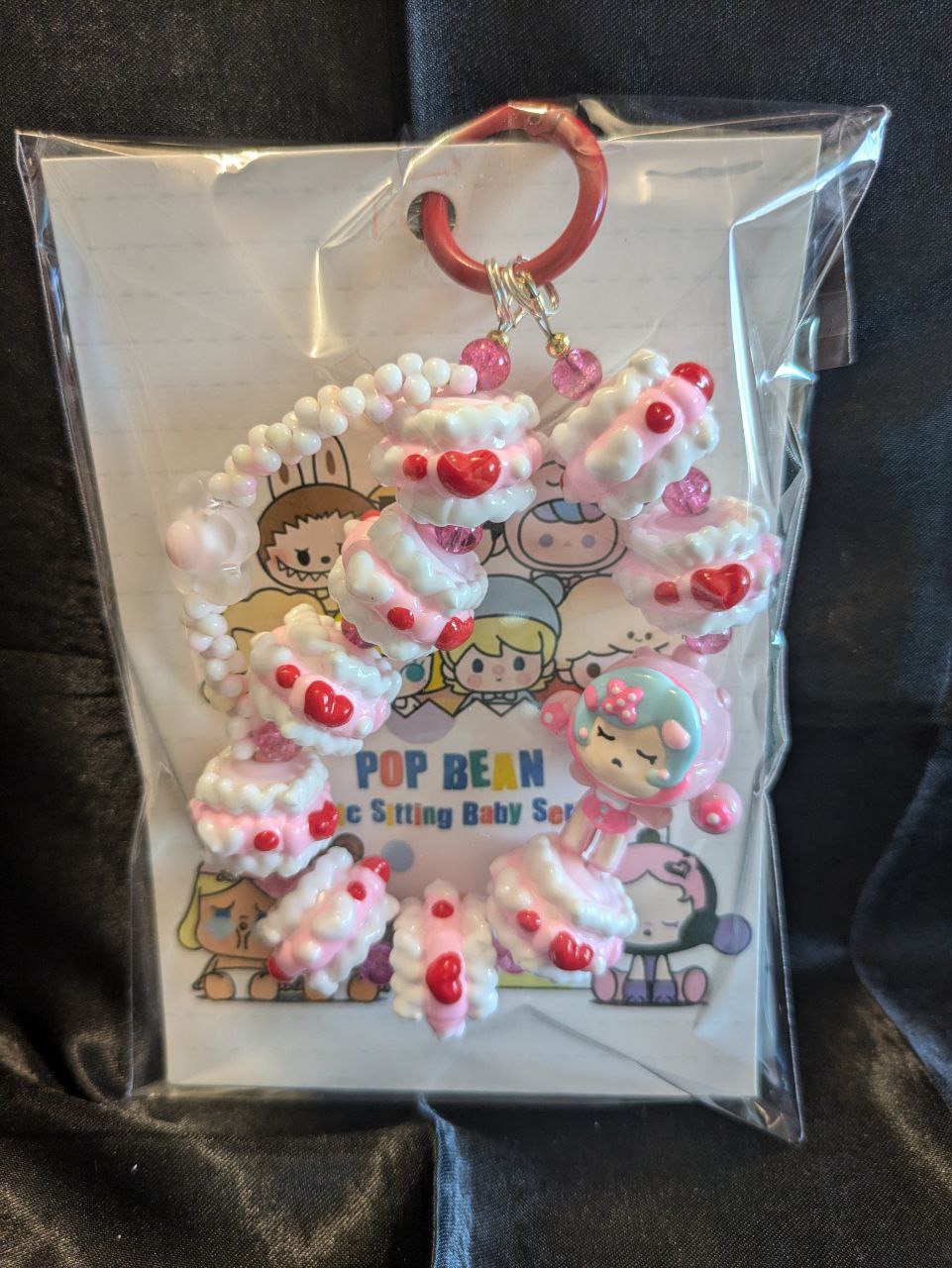 Cute SkullPanda Pink,Heat Phonechain, Taschen und Keychain