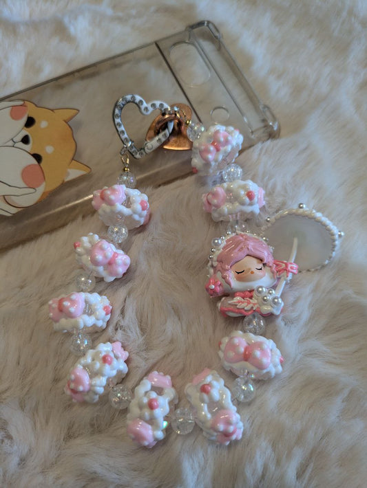 Cute SkullPanda Princes umbrella Phonechain, Taschen und Keychain