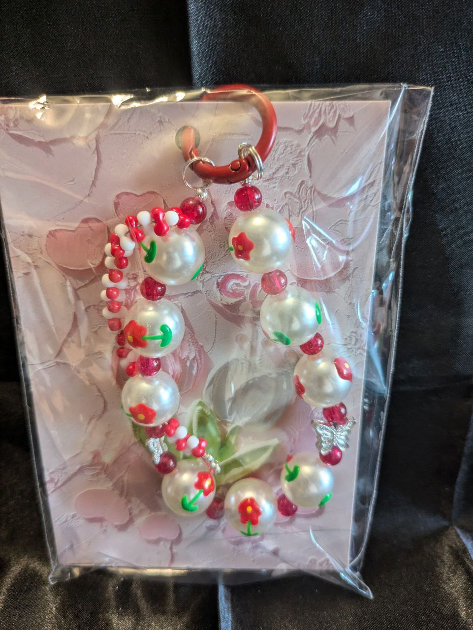 Blumen Perlen Phonechain, Taschen und Keychain