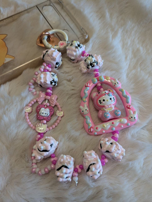 Hello Kitty Pink Phonechain, Taschen und Keychain