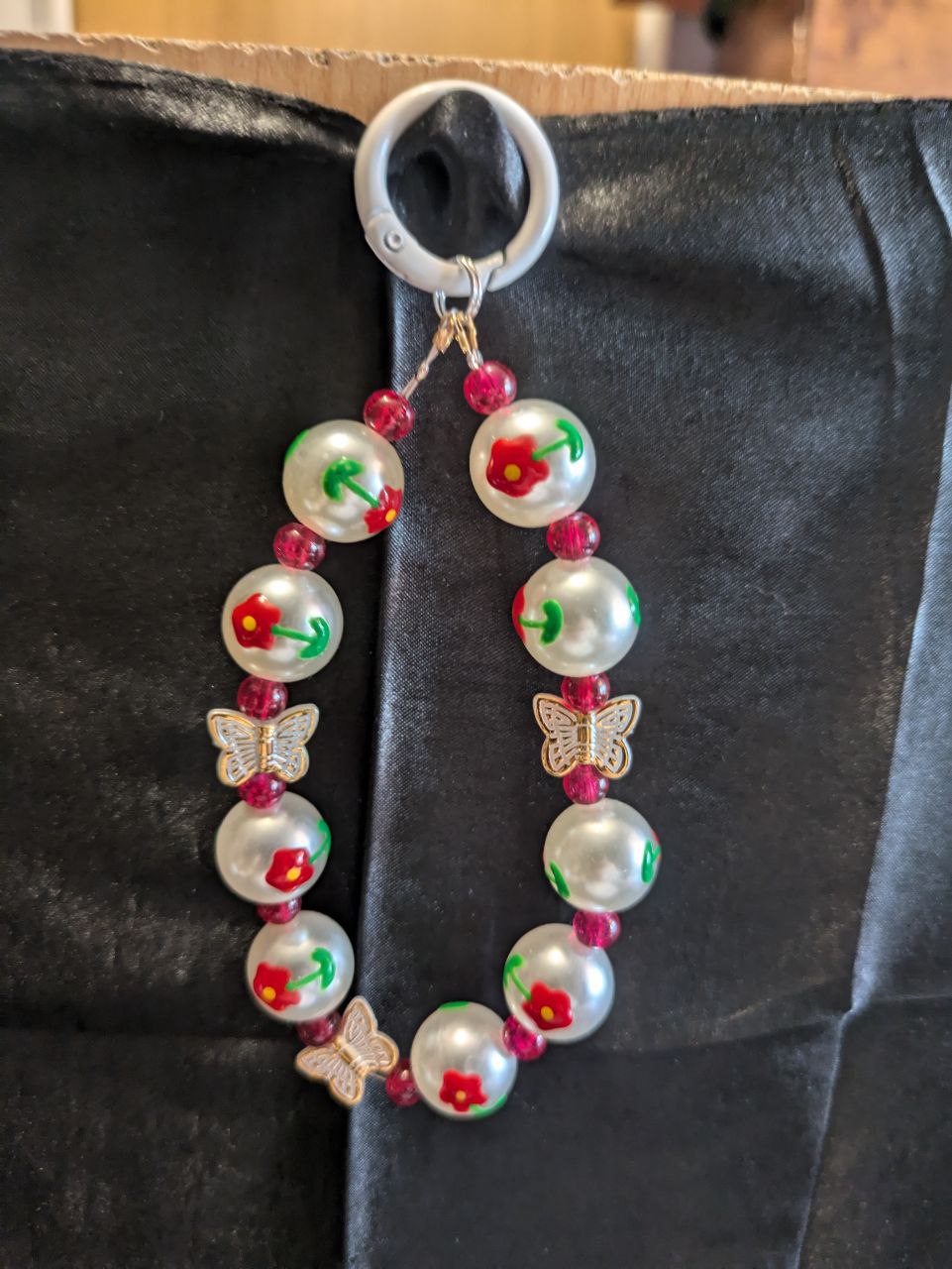 Blumen Schmeterling Phonechain, Taschen und Keychain