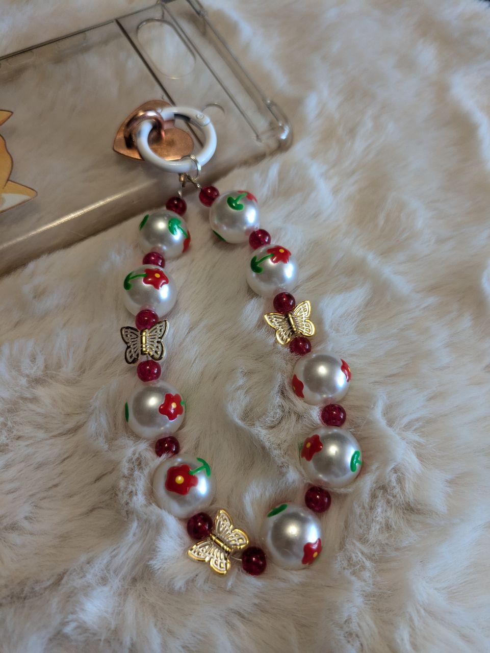 Blumen Schmeterling Phonechain, Taschen und Keychain