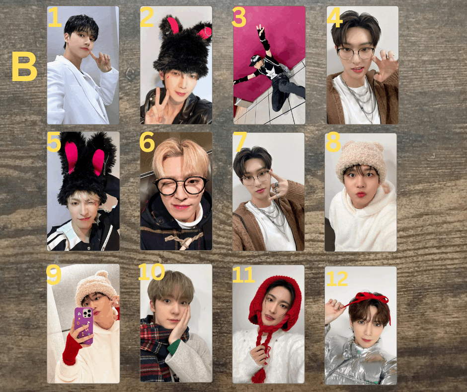 Ateez Photocard, Fotokarten, Handmade, K-pop, Atiny Sammelkarten, Selfmade