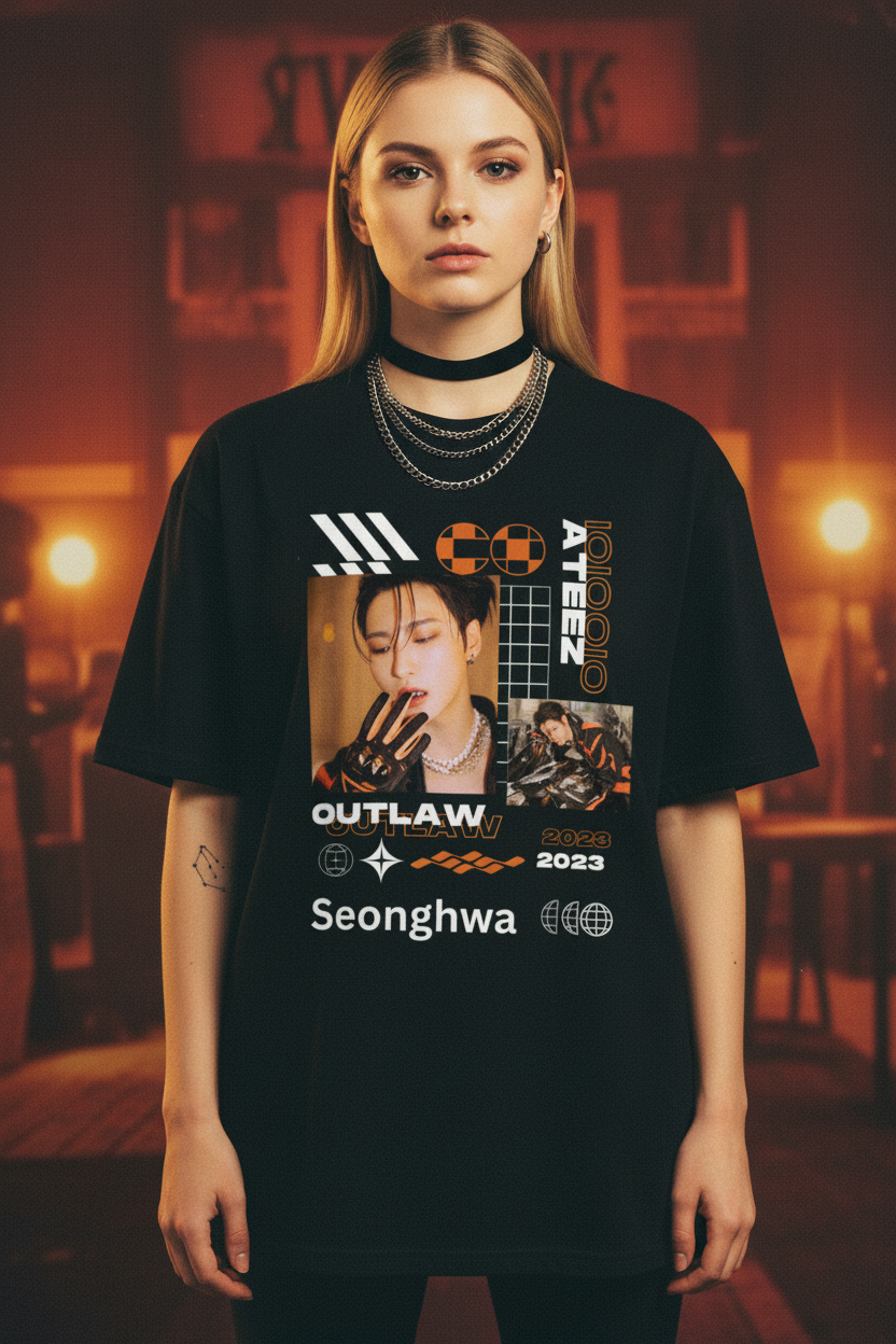 Seonghwa Ateez Vintage Unisex T-Shirt – K-Pop Atiny Fanmade | S–5XL
