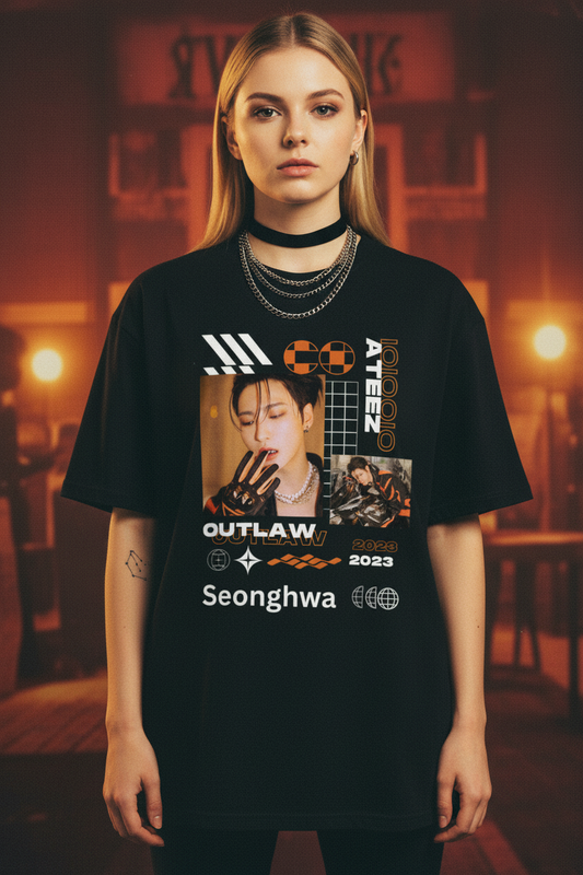 Seonghwa Ateez Vintage Unisex T-Shirt – K-Pop Atiny Fanmade | S–5XL