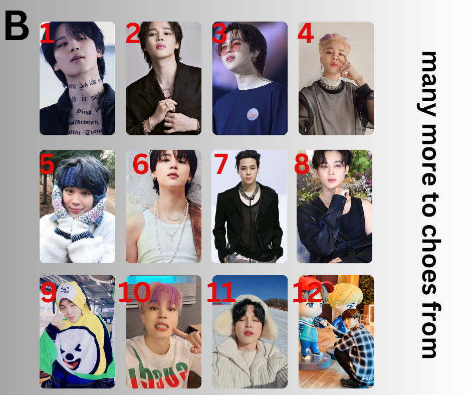 Jimin Photocard, Handmade K-Pop Fotokarten BTS