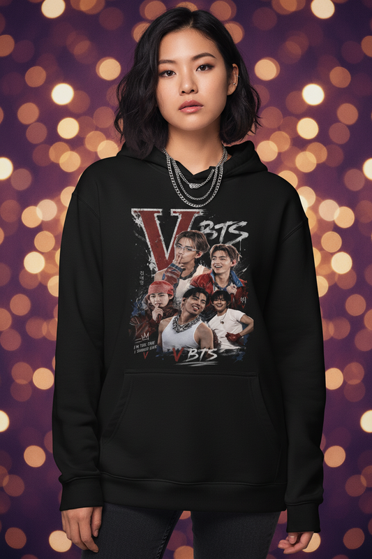 V BTS Taehyung Unisex Hoodie – Fanmade Army Fanartikel | XS–5XL