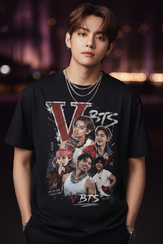 V BTS Unisex T-Shirt V2 – K-Pop ARMY Fanmade | S–5XL