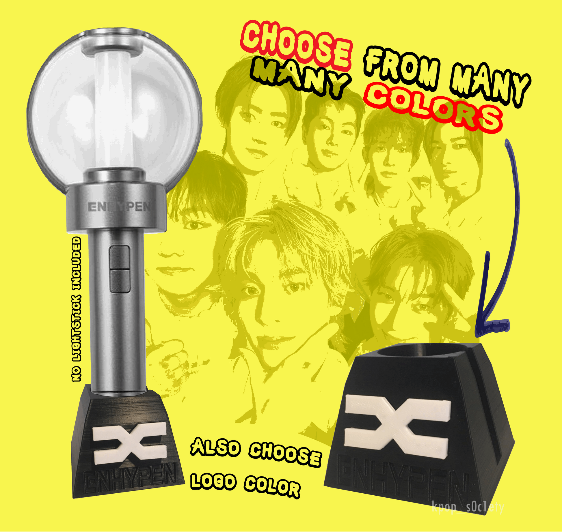 Enhypen Lightstick holder, Engene Fanmade, Kpop Fanmade Geschenkidee