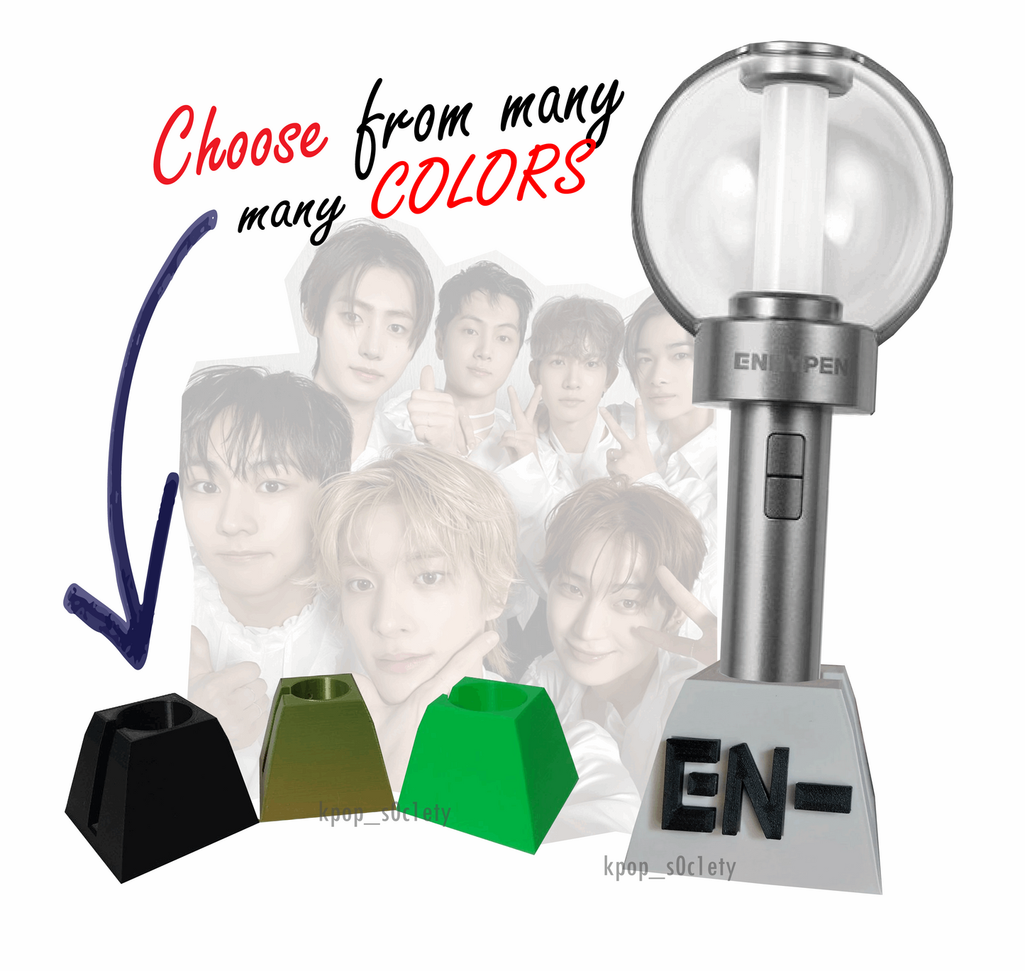 Enhypen Lightstick holder für alle Versionen, Engene Fanmade, Würfel Ständer, Kpop Geschenkidee