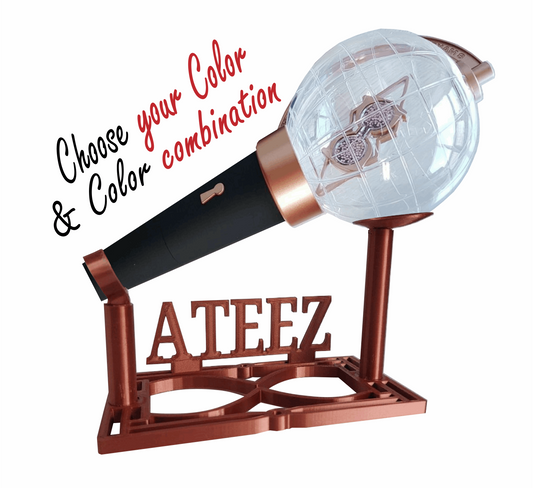 Ateez Lightstick holder Sanduhr für alle Ateez Versionen, Atiny Fanmade, LIGHTINY Ständer, Selfmade