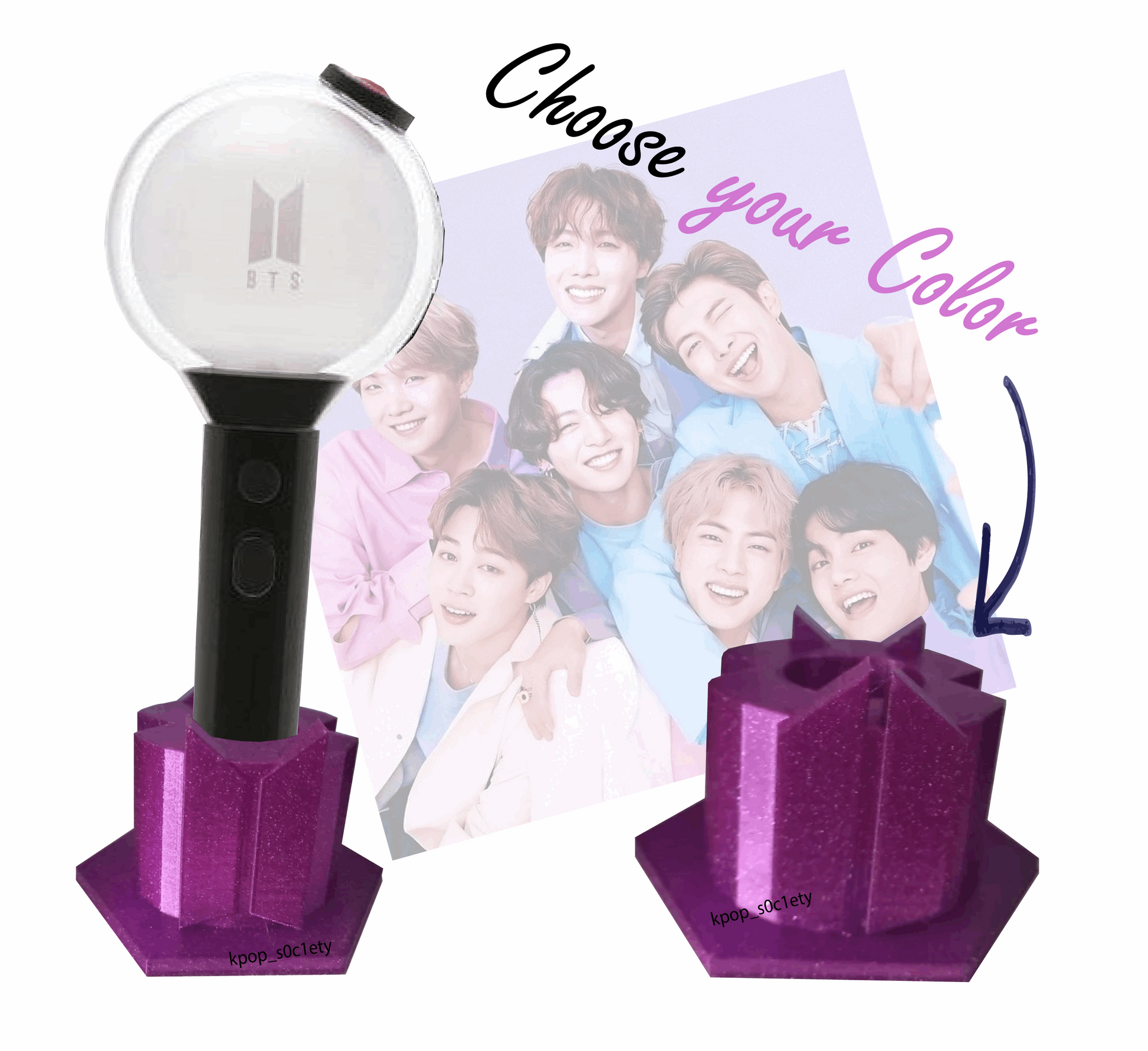 Bts Lightstick holder für alle Bts Versionen, Kpop Army Fanmade Geschenkidee