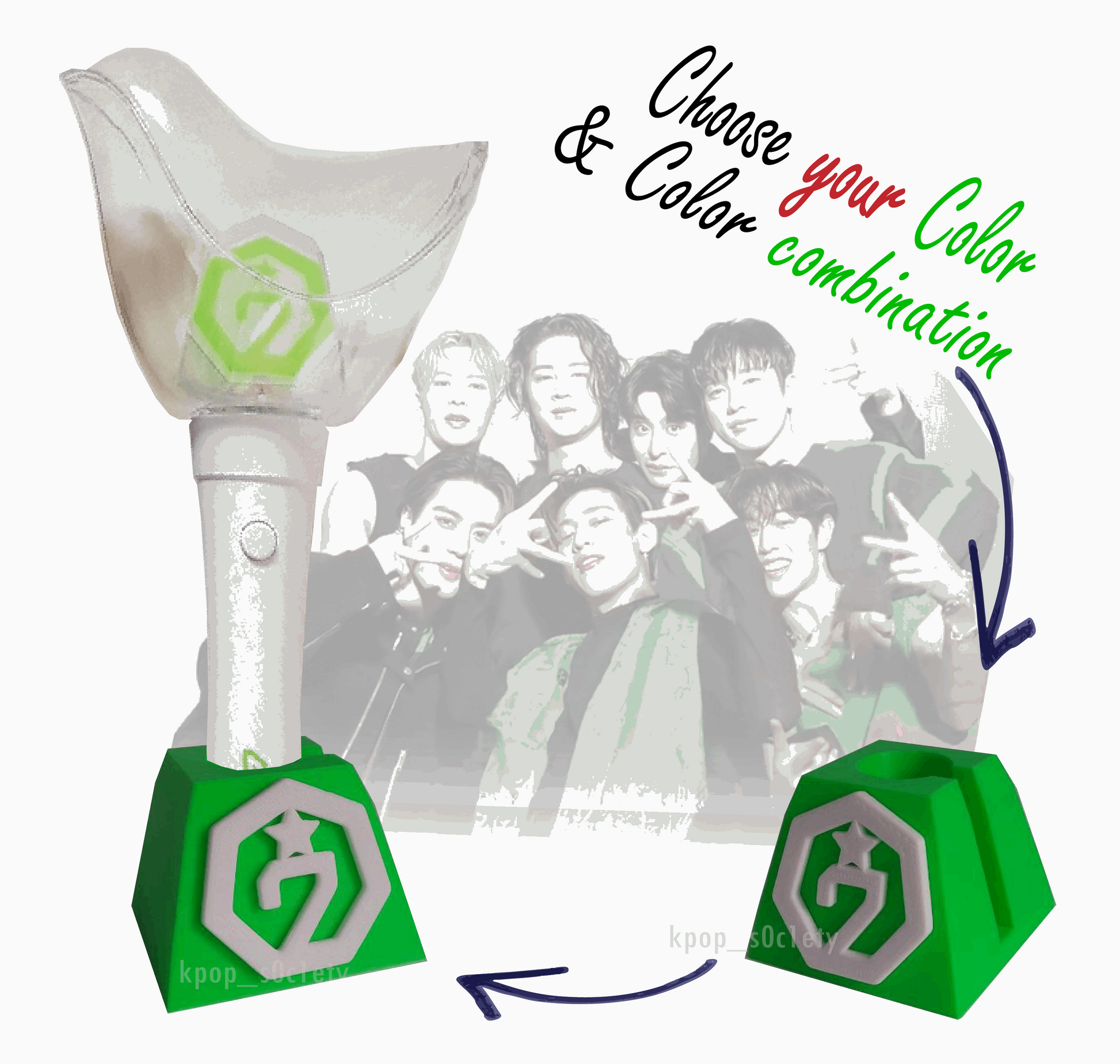 Got7 Lightstick holder, für alle Lightstick Versionen. Kpop Fanmade