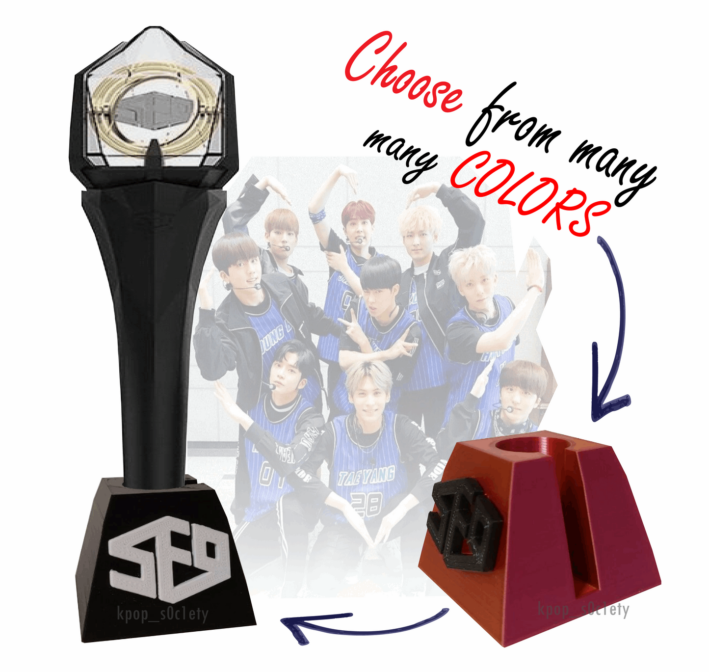 SF9 Lightstick holder Kpop, Fanmade Kpop Geschenkidee