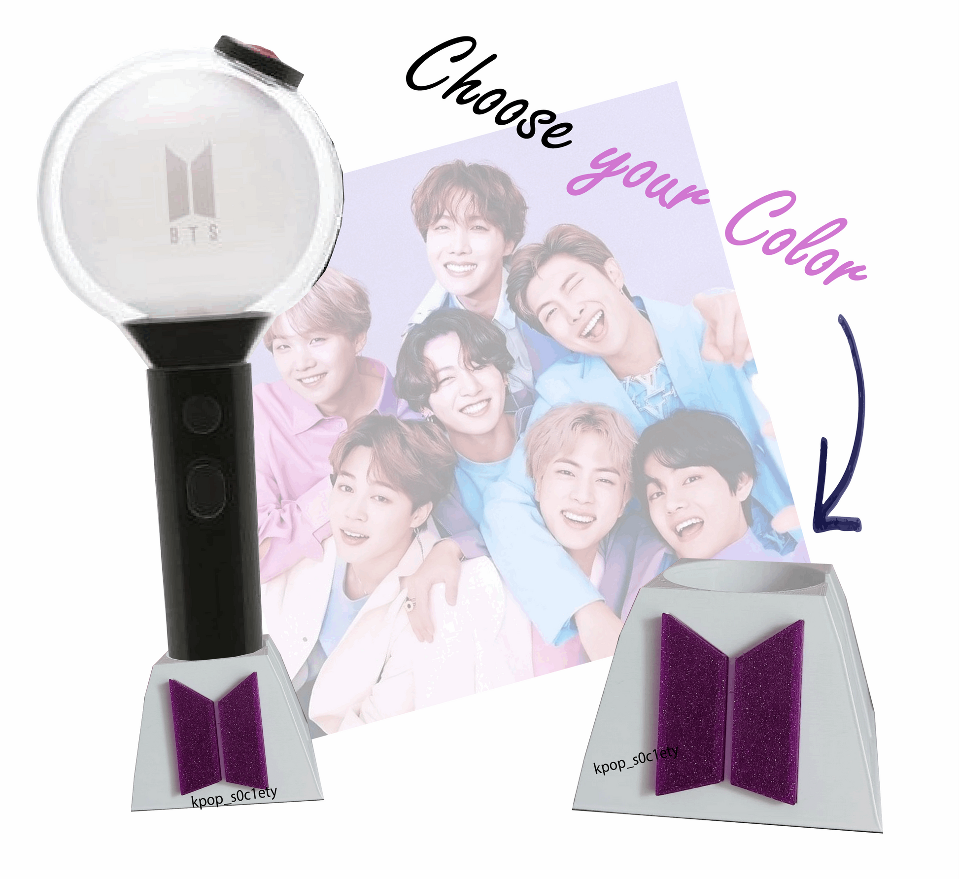 Bts Lightstick holder für alle Versionen, Kpop Army Fanmade