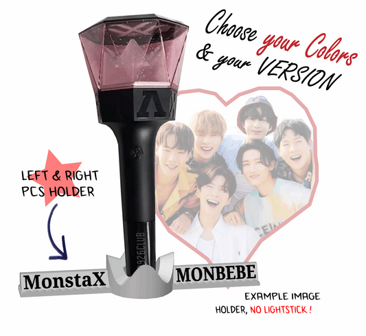 Monsta x Lightstick holder für alle Versionen + integrierten Kpop Photocard holder, Monbebe Fanmade,